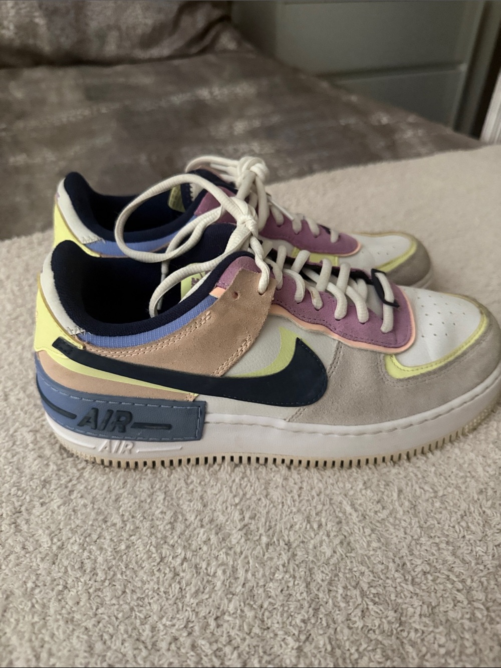 Nike Women’s Multicolor Low-Top Sneakers — Navy, Pink, Yellow, Beige